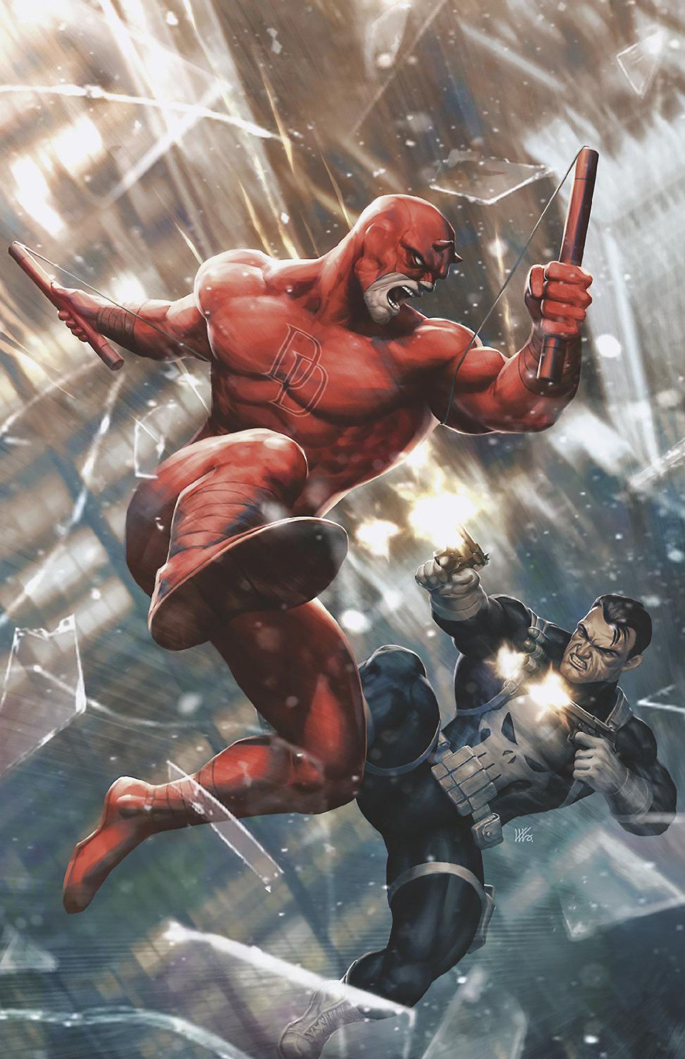 Daredevil/Punisher: The Devil's Trigger #1 (Kendrick Lim Virgin Variant) Comic