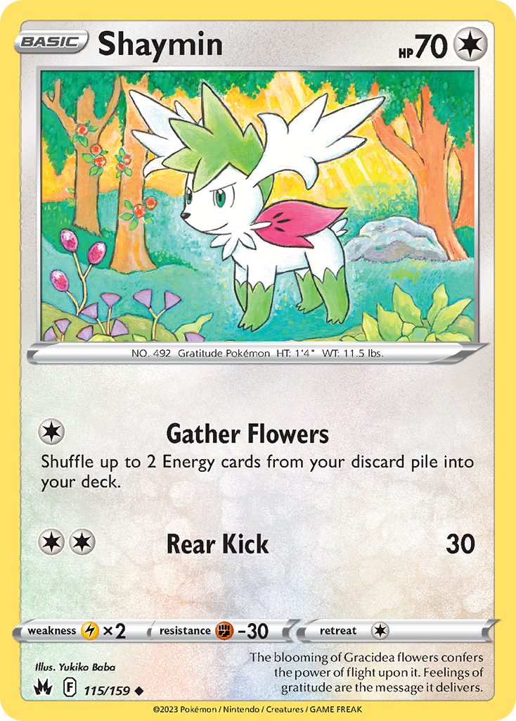 Shaymin (115/159) - Crown Zenith Pokémon Card