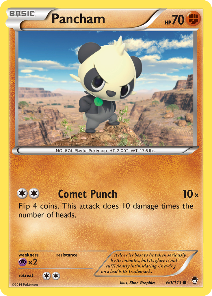 Pancham (60/111) - Furious Fists Pokémon Card