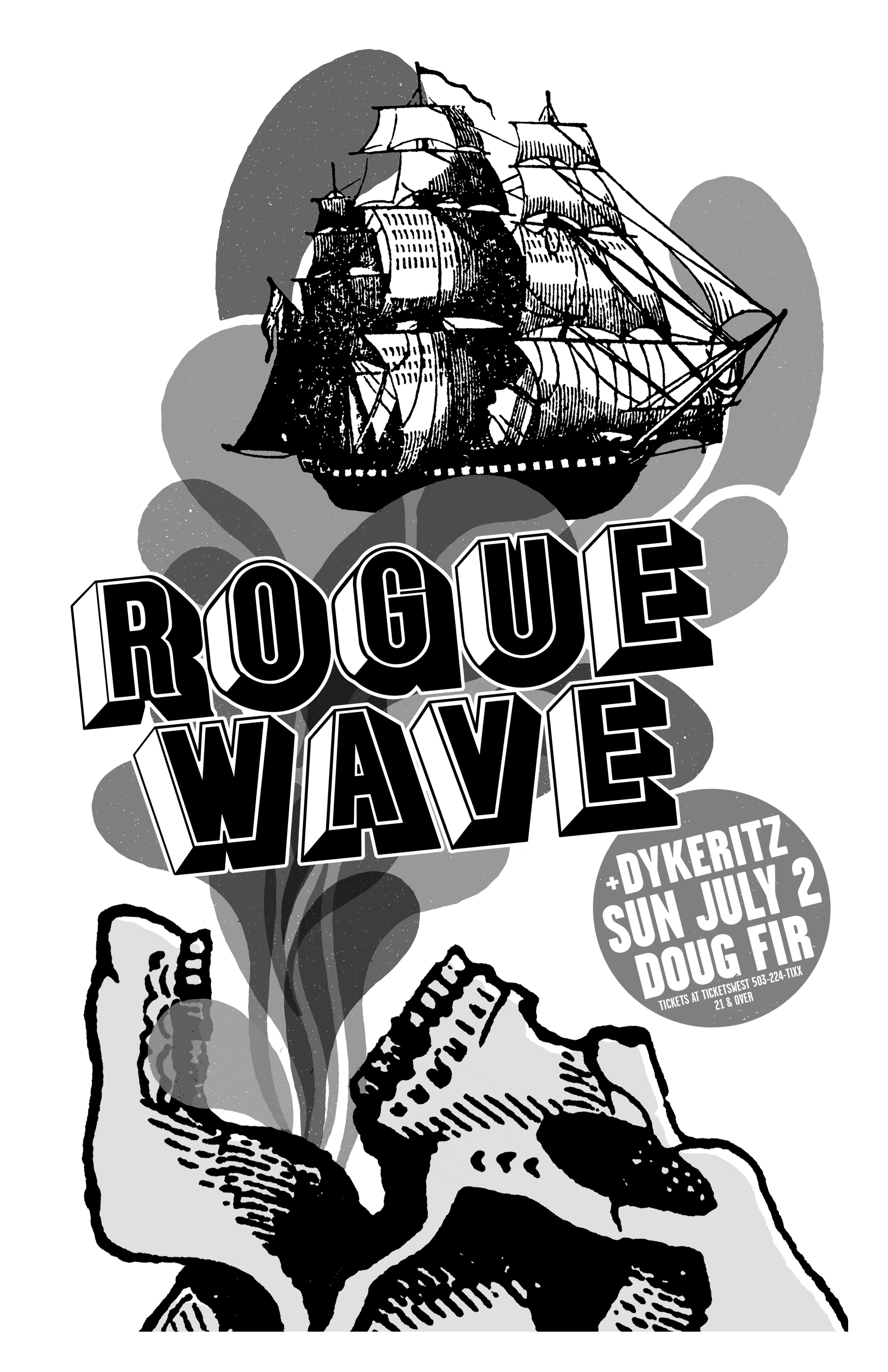MXP-141.15 Rogue Wave 2006 Doug Fir  Jul 2 Concert Poster