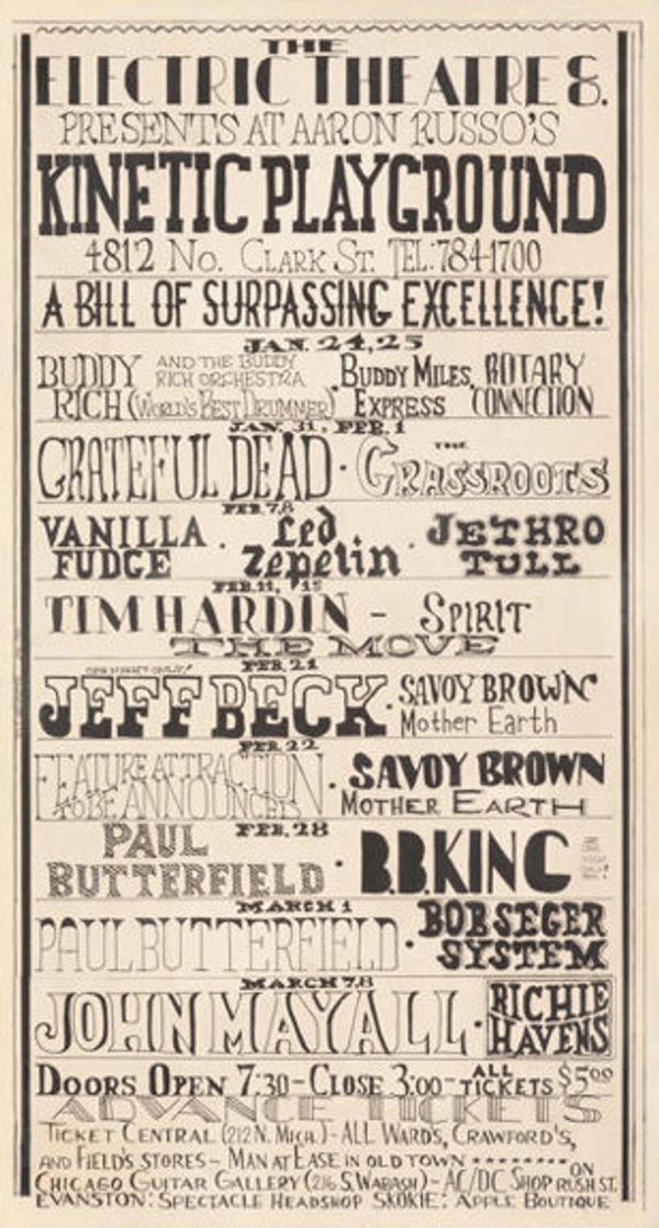 Led Zeppelin & Grateful Dead Electric Theatre 1969