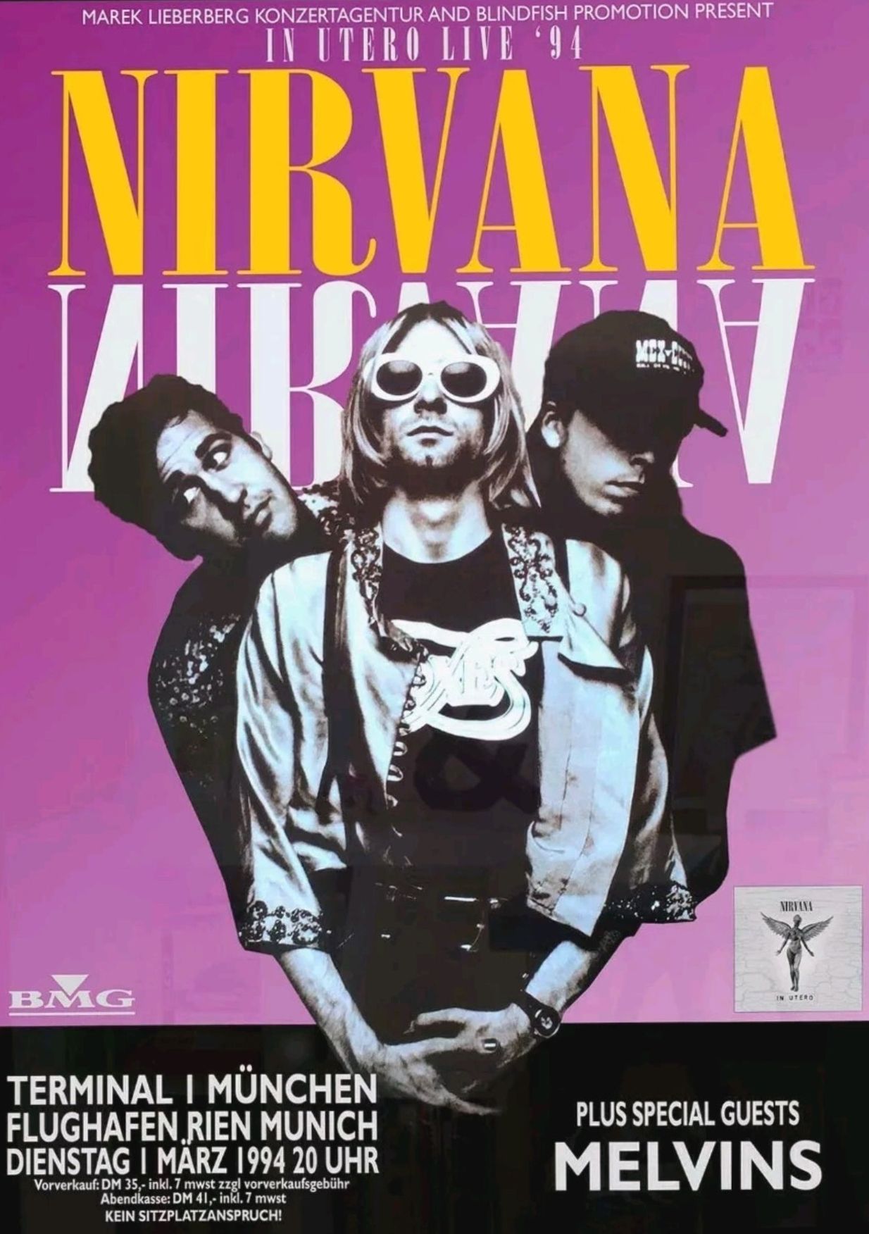 Nirvana Terminal Einz 1994 Concert Poster
