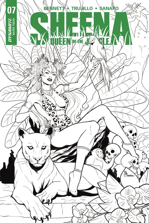 Sheena Queen of the Jungle #7 (Cover E 10 Copy Sanapo B&w Inc)
