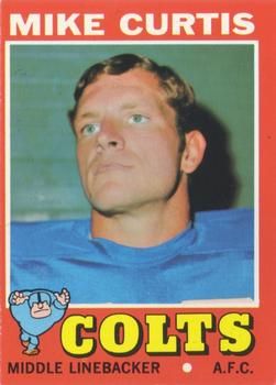 Mike Curtis 1971 Topps #80 Sports Card