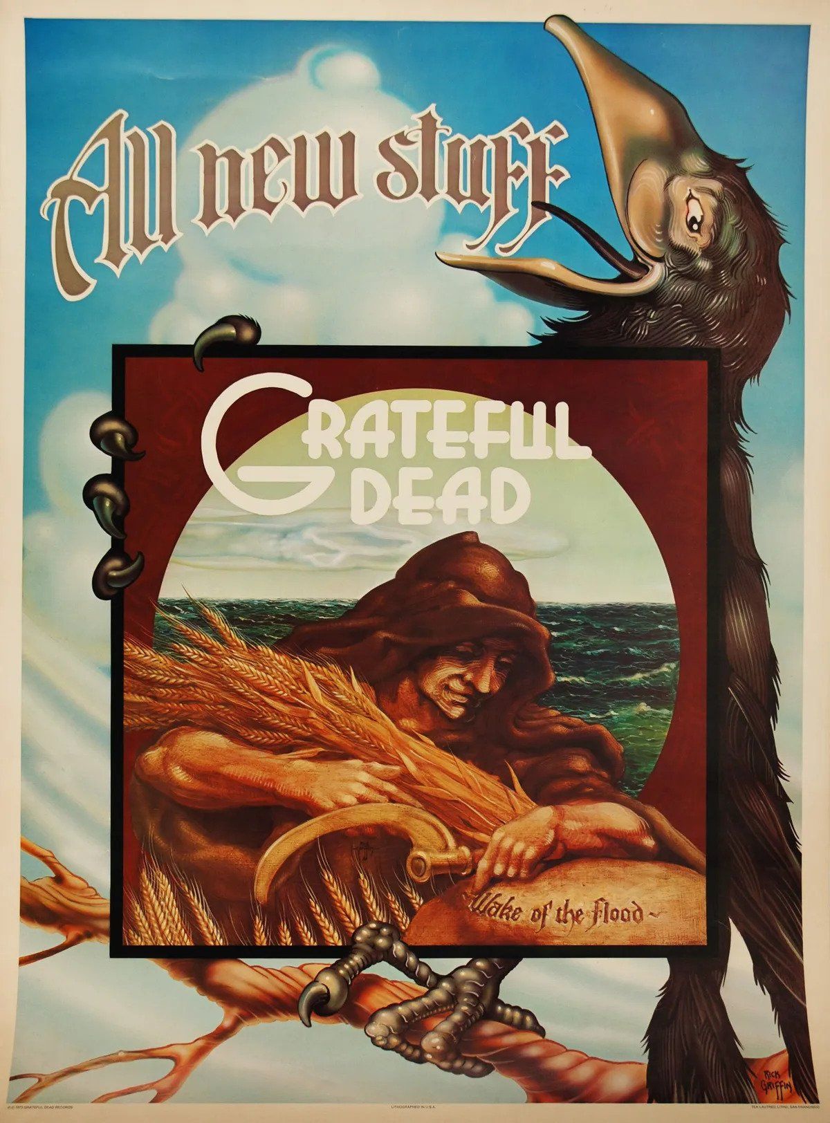 Grateful Dead Wake of the Flood Promo 1973 Concert Poster