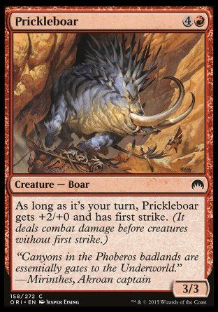 Prickleboar (Magic Origins) Trading Card