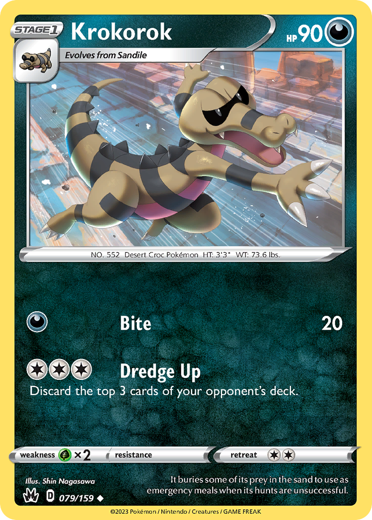 Krokorok (79/159) - Crown Zenith Pokémon Card