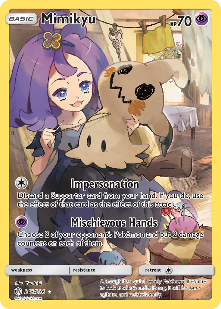 Mimikyu (245/236) - Cosmic Eclipse Pokémon Card