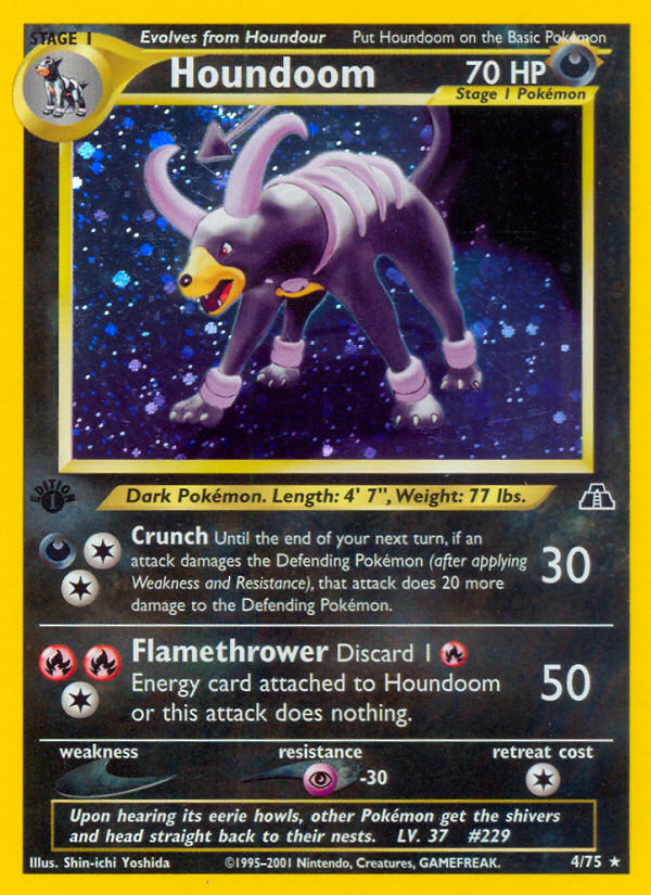 Houndoom (4/75) - Neo Discovery Pokémon Card