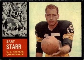 Bart Starr 1962 Topps #63 Sports Card