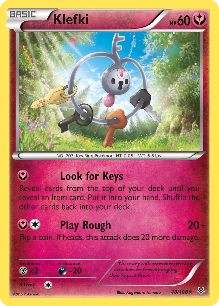 Klefki (48/108) - Roaring Skies Pokémon Card