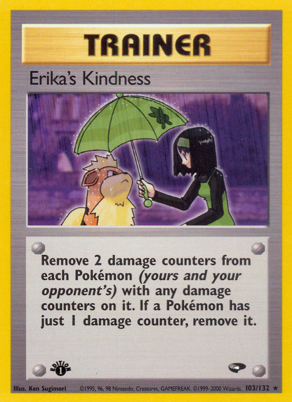 Erika's Kindness (103/132) - Gym Challenge (1st Edition) Pokémon Card