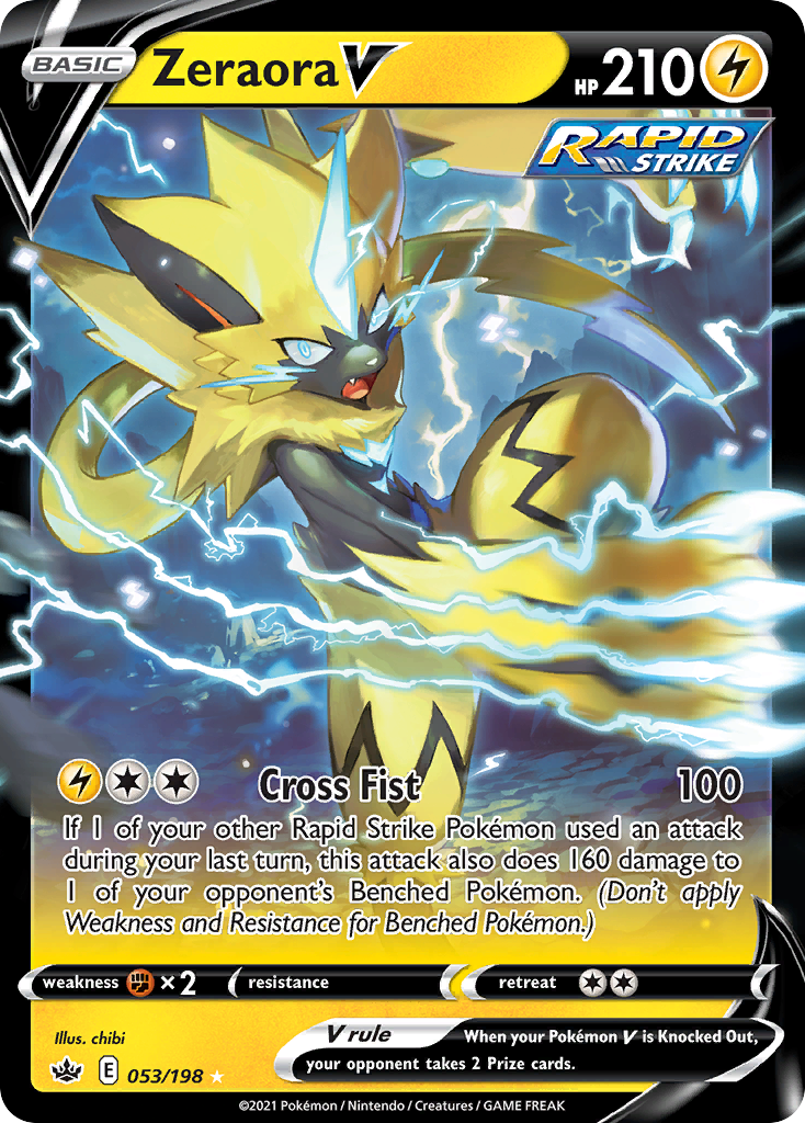 Zeraora V (53/198) - Chilling Reign Pokémon Card