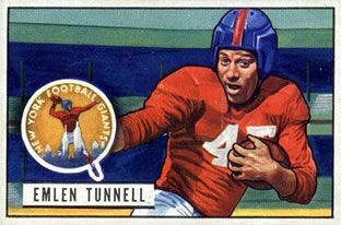 Emlen Tunnell 1951 Bowman #91 Sports Card