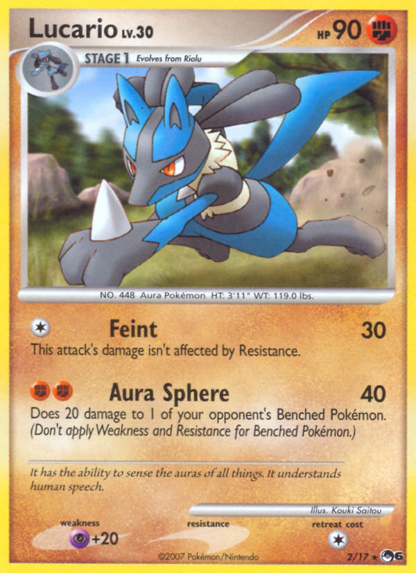 Lucario (2/17) - POP Series 6 Pokémon Card