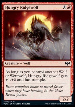 Hungry Ridgewolf (Innistrad: Crimson Vow) Trading Card