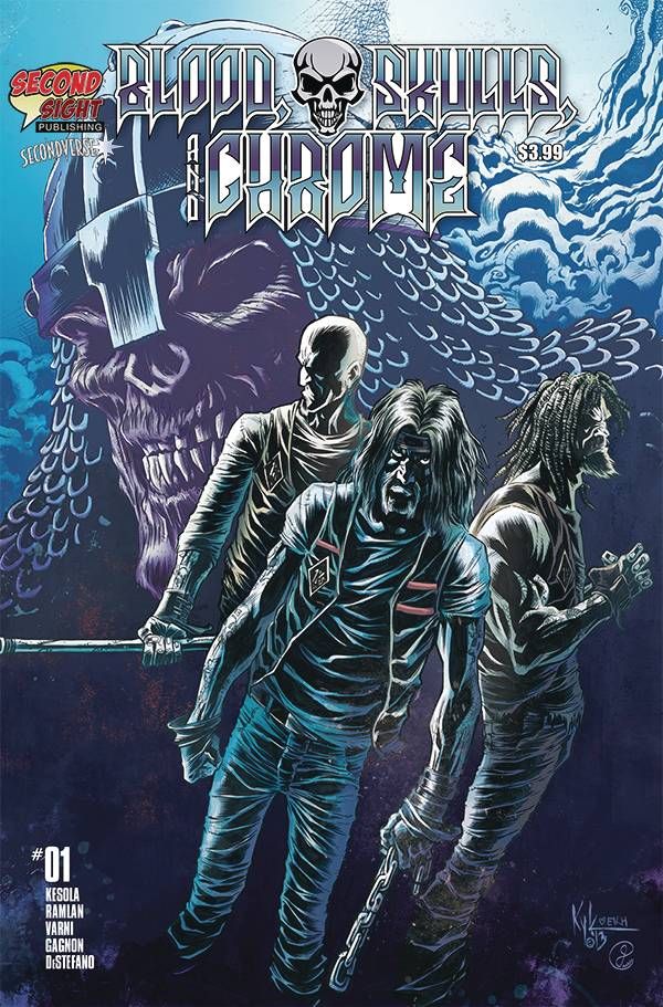 Blood Skulls And Chrome #1 (Free 5 Copy Kyle Hotz Variant Cover)