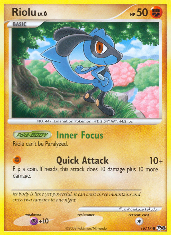 Riolu (16/17) - POP Series 8 Pokémon Card