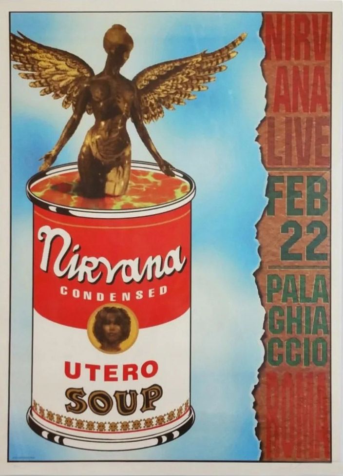 Nirvana Palaghiaccio di Marino 1994 Concert Poster