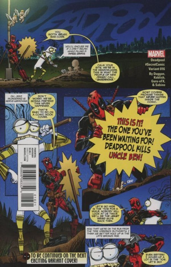 Deadpool #16 (Koblish Secret Comic Variant)