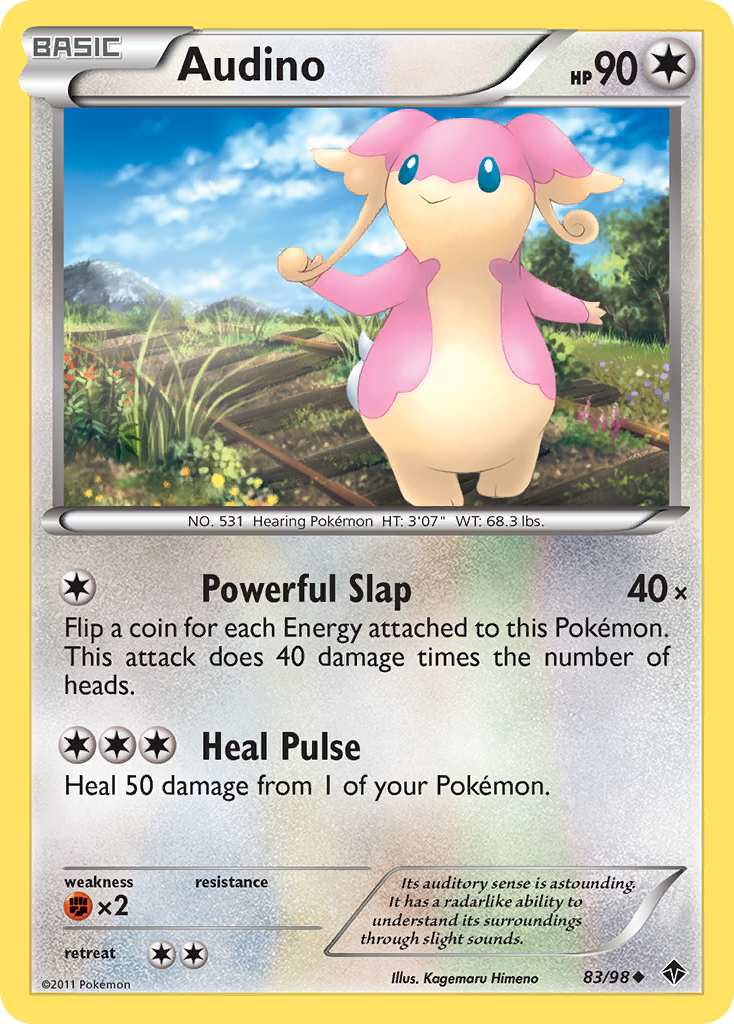 Audino (83/98) - Emerging Powers Pokémon Card