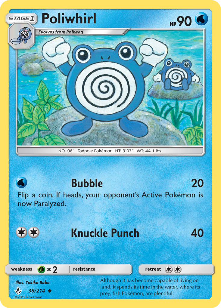 Poliwhirl (38/214) - Unbroken Bonds Pokémon Card