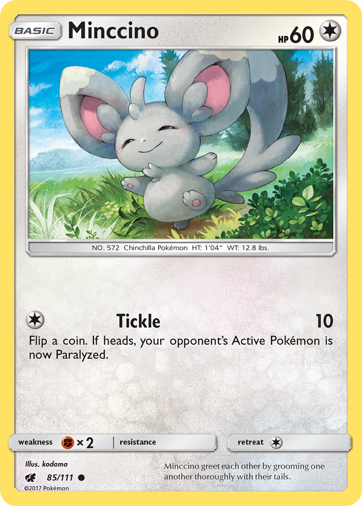 Minccino (85/111) - Crimson Invasion Pokémon Card