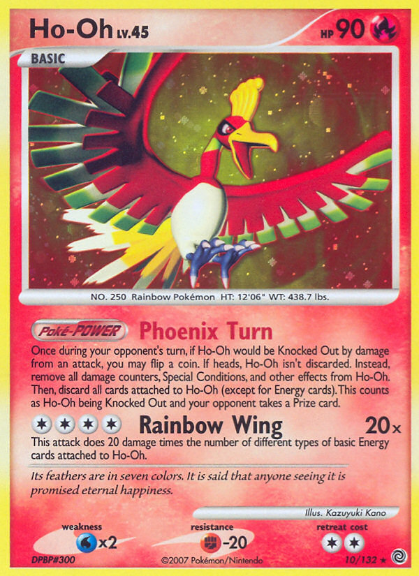 Ho-Oh (10/132) - Secret Wonders Pokémon Card