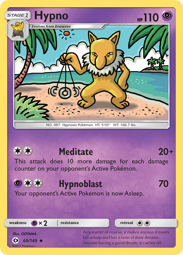 Hypno (60/149) - Sun & Moon Pokémon Card