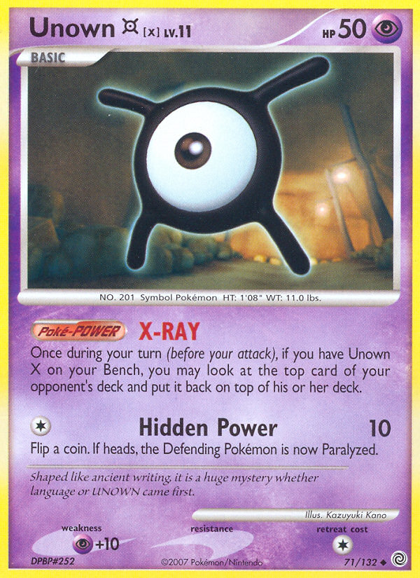 Unown [X] (71/132) - Secret Wonders Pokémon Card