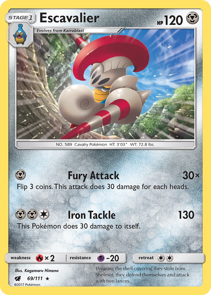 Escavalier (69/111) - Crimson Invasion Pokémon Card