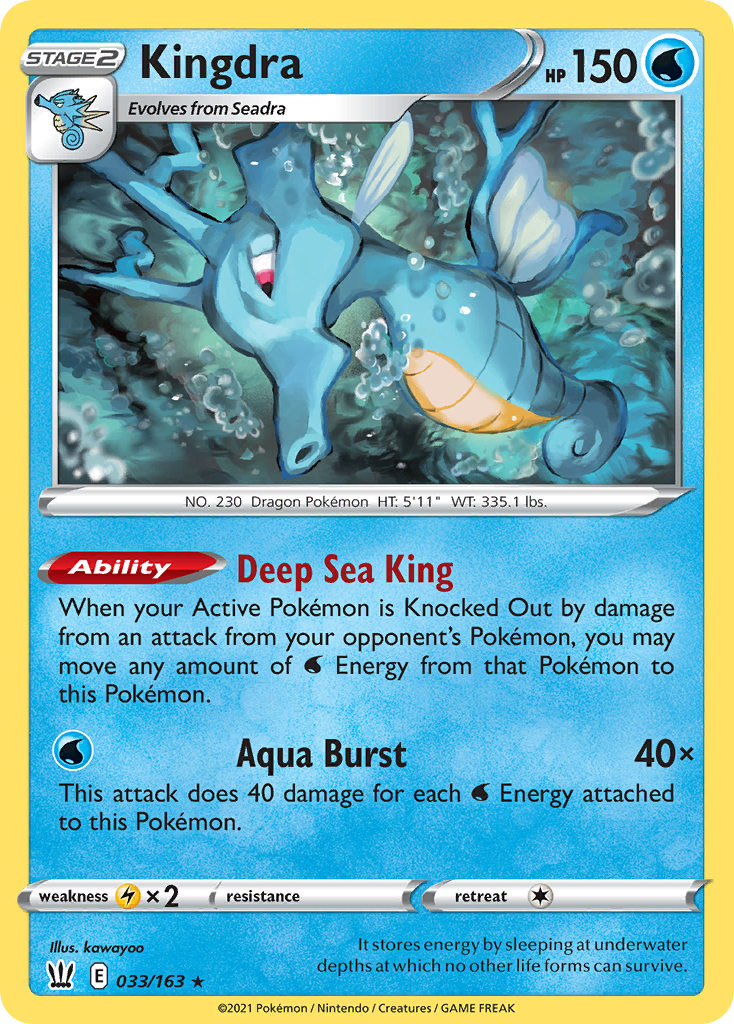 Kingdra (33/163) - Battle Styles Pokémon Card