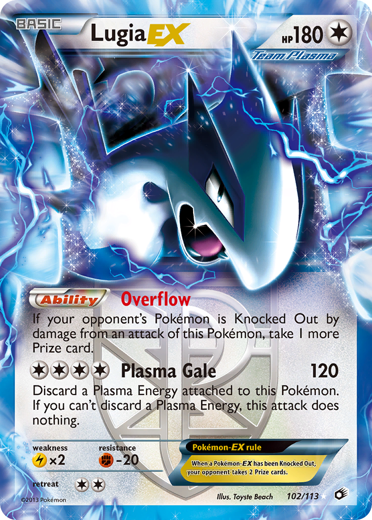 Lugia EX (102/113) - Legendary Treasures Pokémon Card