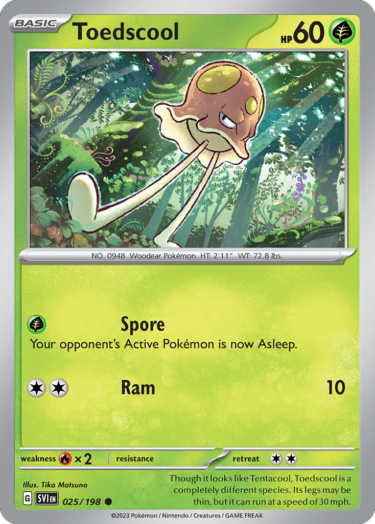 Toedscool (25/198) - Scarlet & Violet Pokémon Card