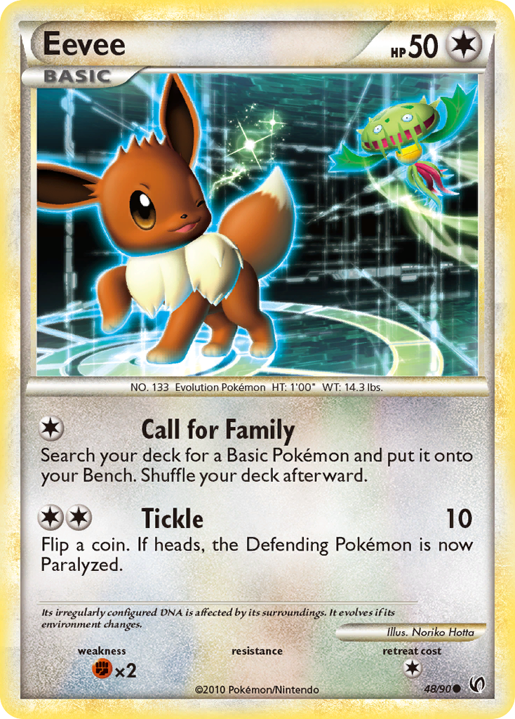 Eevee (48/90) - HS—Undaunted Pokémon Card