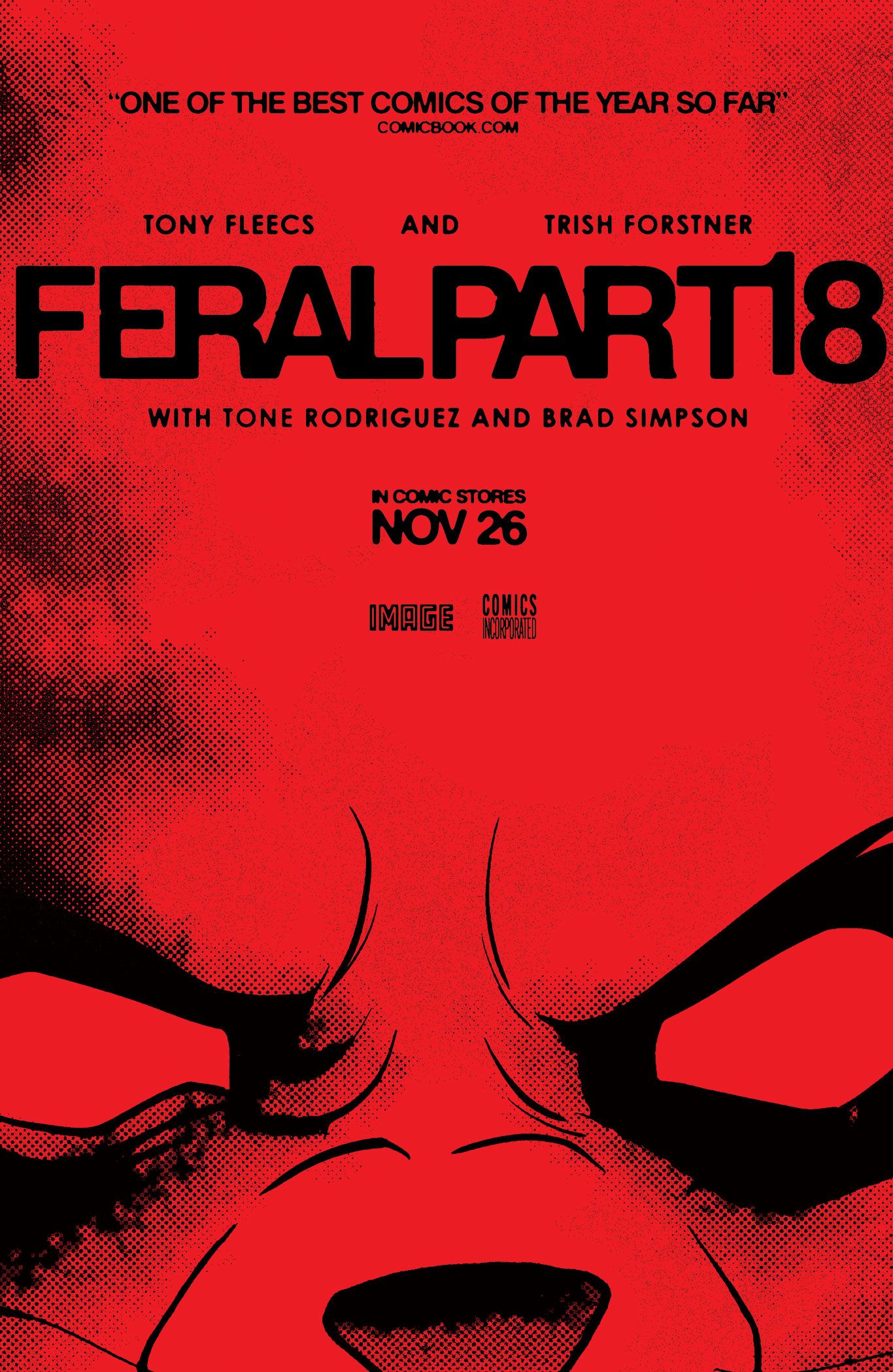 Feral #18 (Cvr B Tony Fleecs & Trish Forstner Movie Poster Homage Variant) Comic