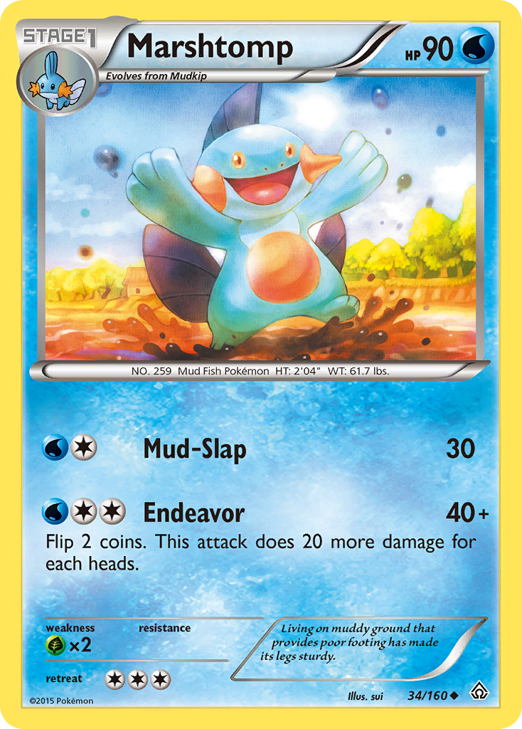 Marshtomp (34/160) - Primal Clash Pokémon Card