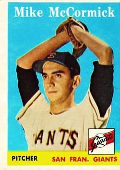 Mike McCormick 1958 Topps #37 Sports Card
