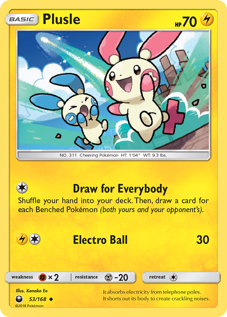 Plusle (53/168) - Celestial Storm Pokémon Card