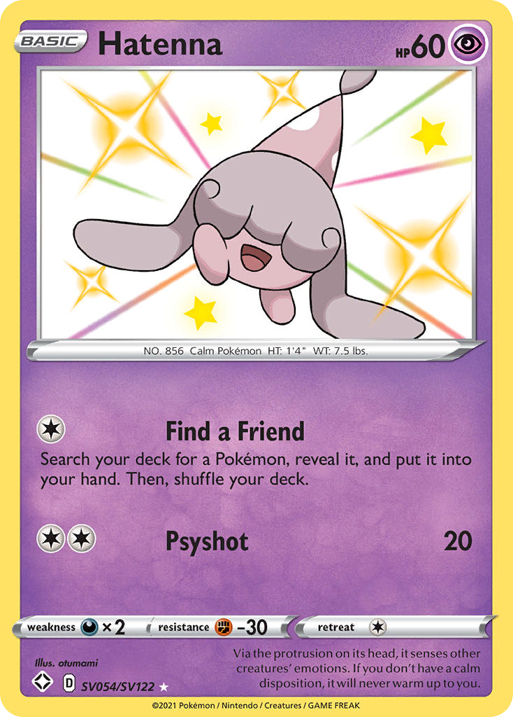 Hatenna (SV054) - Shining Fates Shiny Vault Pokémon Card