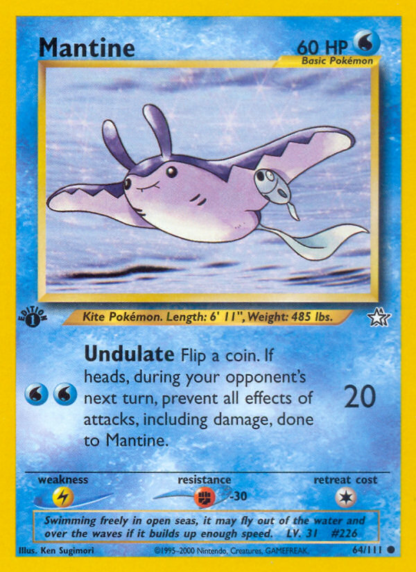 Mantine (64/111) - Neo Genesis Pokémon Card