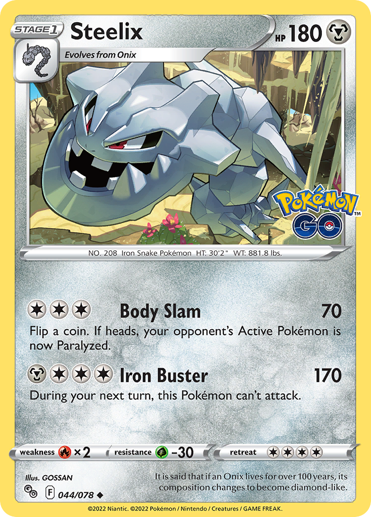 Steelix (44/78) - Pokémon GO Pokémon Card