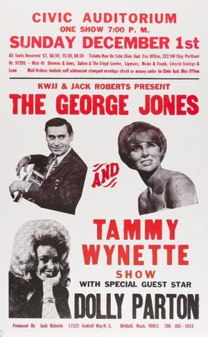 George Jones & Tammy Wynette with Dolly Parton Civic Auditorium 1974