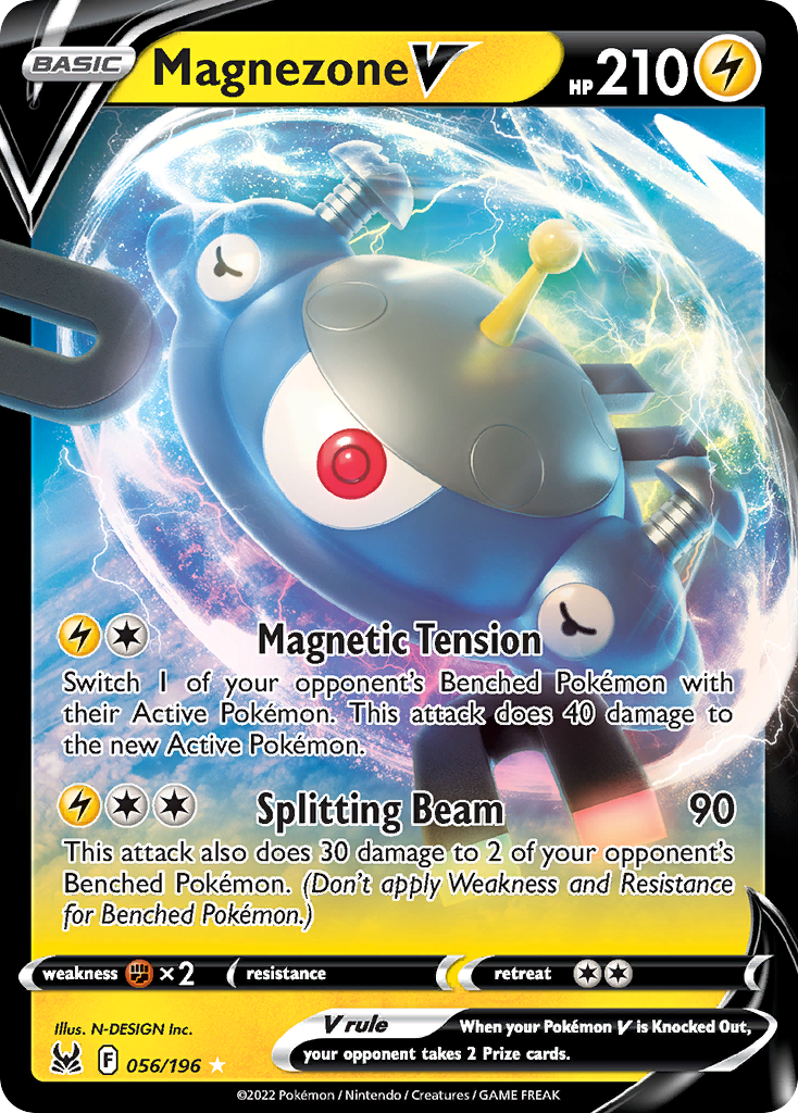 Magnezone V (56/196) - Lost Origin Pokémon Card