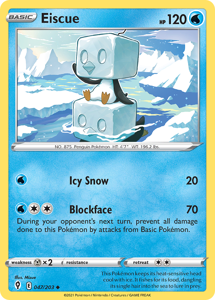 Eiscue (47/203) - Evolving Skies Pokémon Card