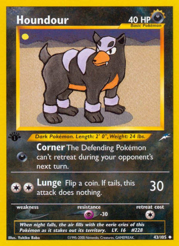 Houndour (43/105) - Neo Destiny Pokémon Card