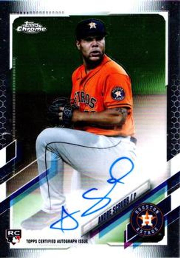 Andre Scrubb 2021 Topps Chrome - Rookie Autographs Baseball #RA-AS