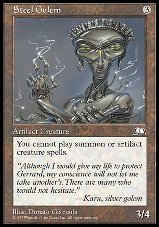 Steel Golem (Weatherlight) Trading Card