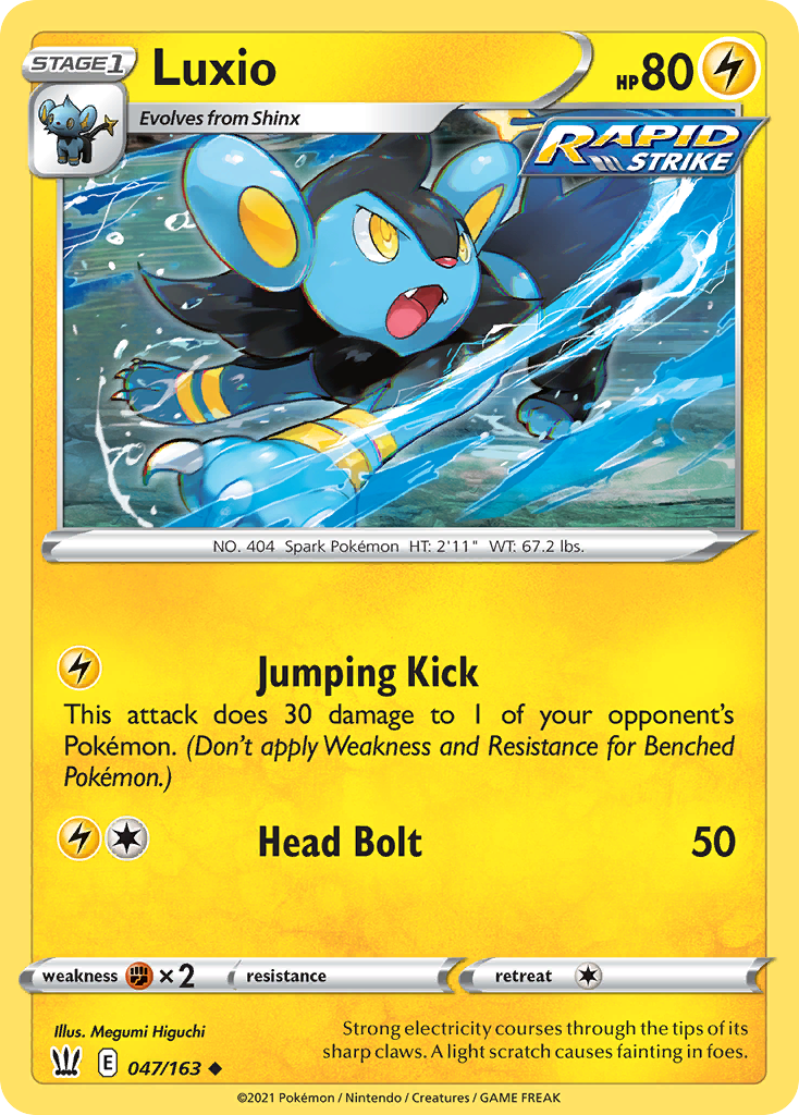 Luxio (47/163) - Battle Styles Pokémon Card