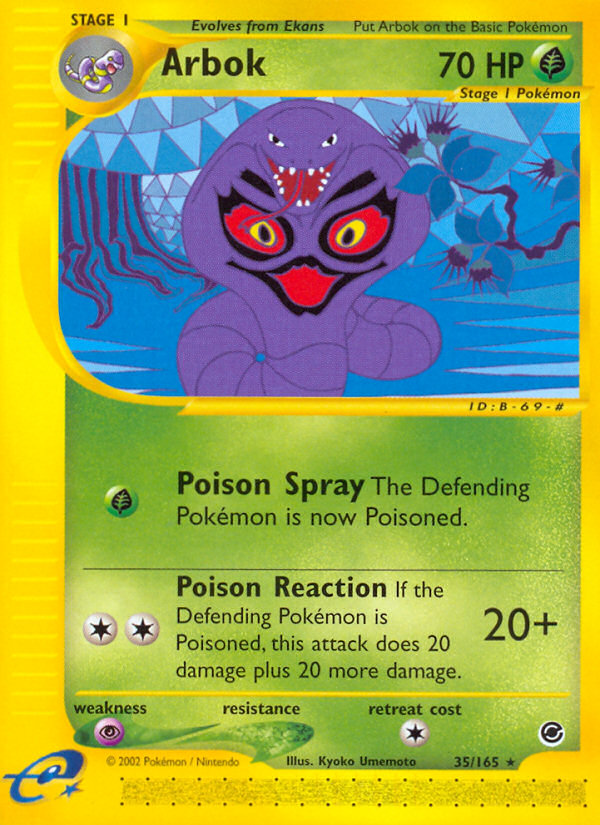 Arbok (35/165) - Expedition Base Set Pokémon Card